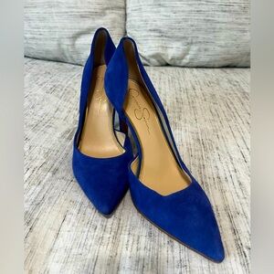 Jessica Simpson Blue Suede Pumps - size 10; great condition